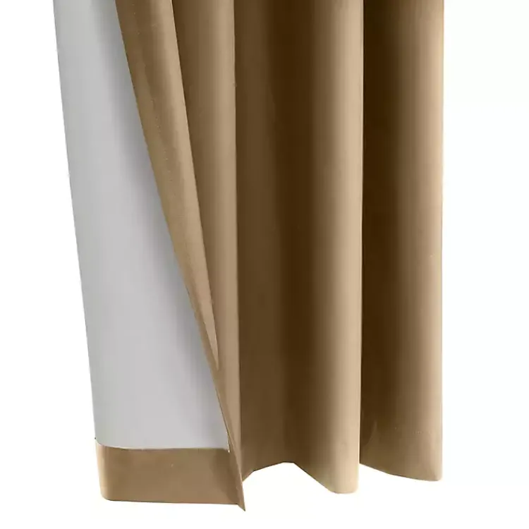 Curtains & Drapes-Kirklands Home Taupe Alpine Blackout Curtain Panel, 95 in. Tan