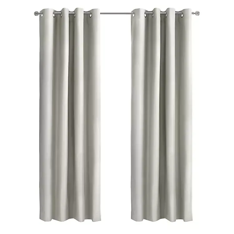 Curtains & Drapes-Kirklands Home Alpine Blackout Curtain Panel, 95 in. White