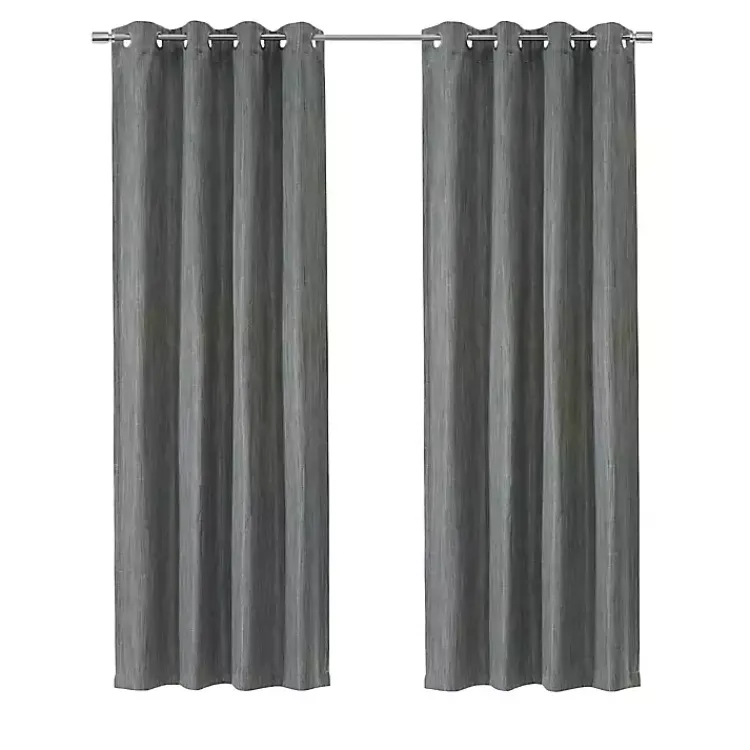 Curtains & Drapes-Kirklands Home Bryson Textured Curtain Panel, 108 in. Gray