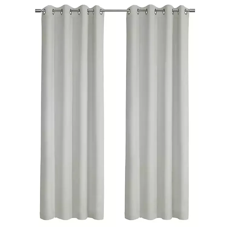 Curtains & Drapes-Kirklands Home Faux Suede Blackout Curtain Panel, 63 in. White
