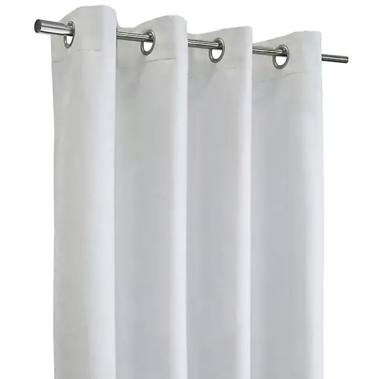 Curtains & Drapes-Kirklands Home Faux Suede Blackout Curtain Panel, 63 in. White
