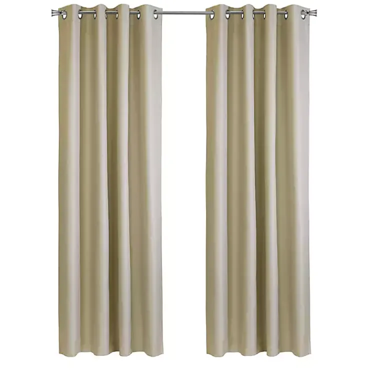Curtains & Drapes-Kirklands Home Newberry Blackout Curtain Panel, 84 in. Tan