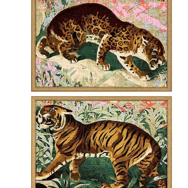 Framed Art-Kirklands Home Jungle Cats Framed Art Prints, Set of 2