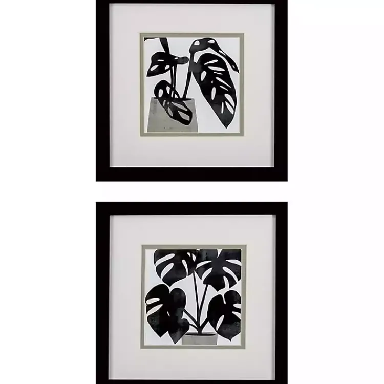 Framed Art-Kirklands Home Black Plantling I Framed Art Prints, Set of 2