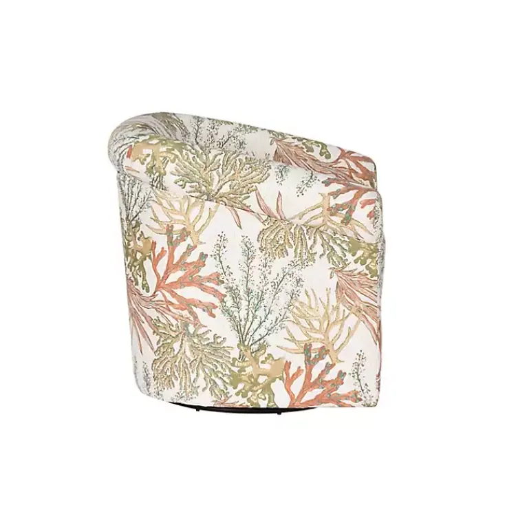 Accent Chairs-Kirklands Home Colorful Ocean Bonnie Swivel Accent Chair Green