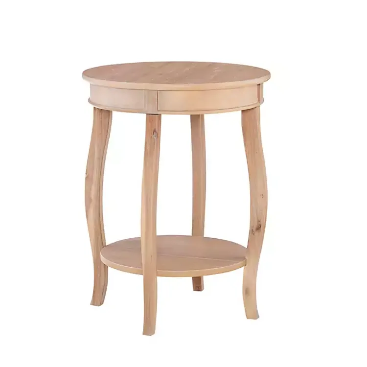 Accent & End Tables-Kirklands Home Merryweather Natural Wood Accent Table Tan