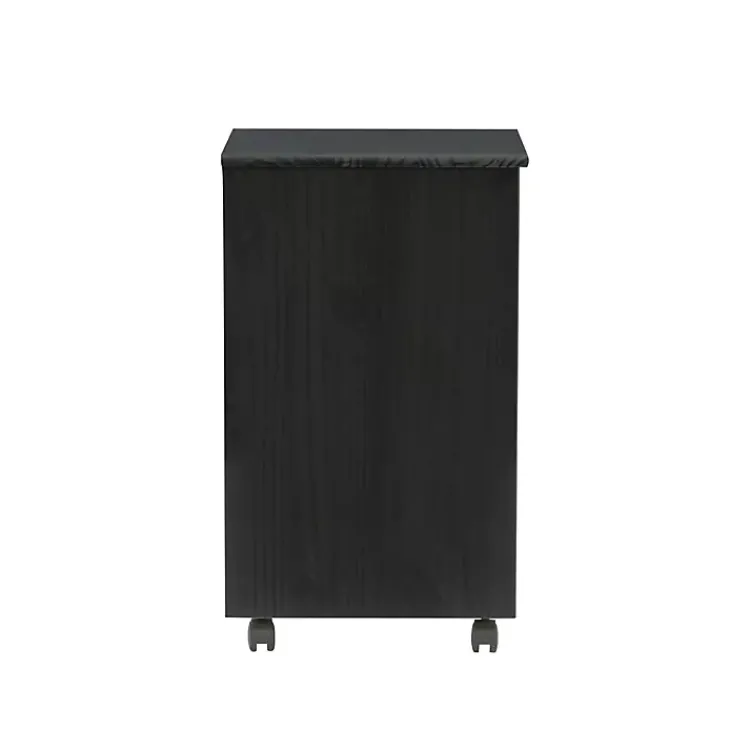 Office Furniture-Kirklands Home Wood 6-Drawer Cary Storage Cart Black