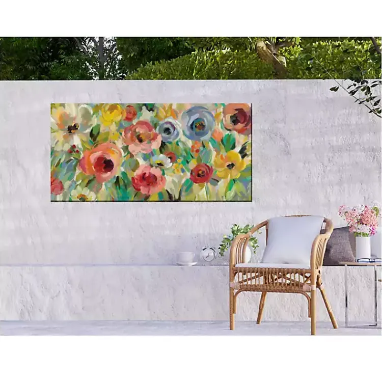 Outdoor Wall Decor-Kirklands Home Floral Charades Outdoor Canvas Art Print