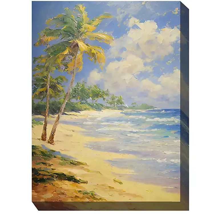 Outdoor Wall Decor-Kirklands Home Faraway Island Outdoor Canvas Art Print Multi