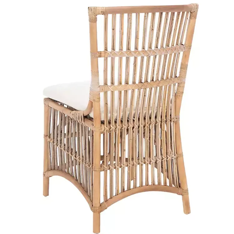 Dining Chairs-Kirklands Home Rattan Erika Dining Chairs, Set of 2 White