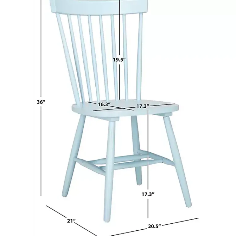 Dining Chairs-Kirklands Home Pale Parker Spindle Dining Chairs, Set of 2 Blue