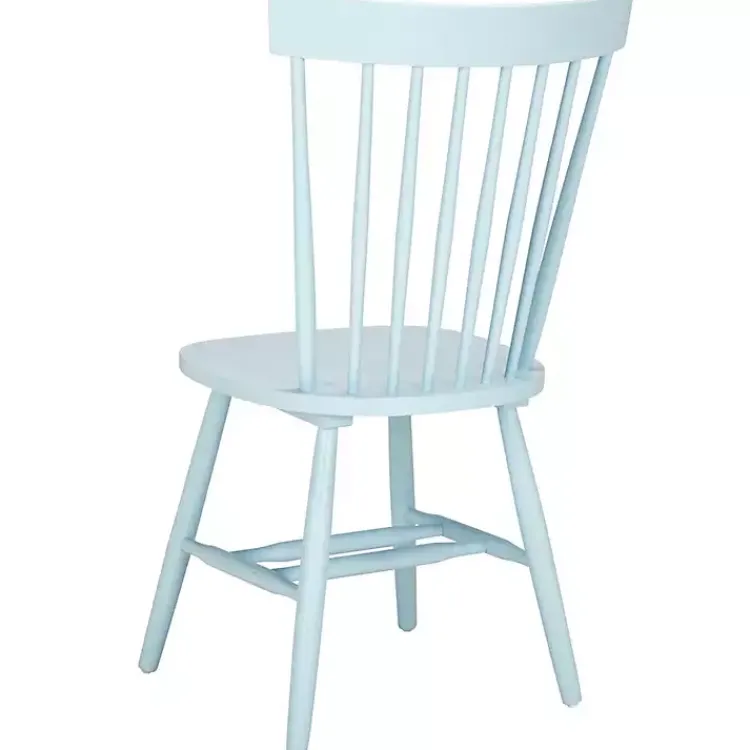 Dining Chairs-Kirklands Home Pale Parker Spindle Dining Chairs, Set of 2 Blue