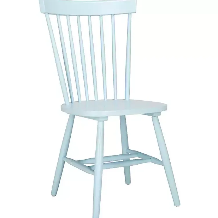 Dining Chairs-Kirklands Home Pale Parker Spindle Dining Chairs, Set of 2 Blue