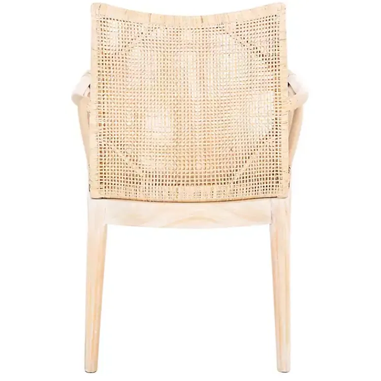 Accent Chairs-Kirklands Home Natural Rattan Gianna Accent Chair White