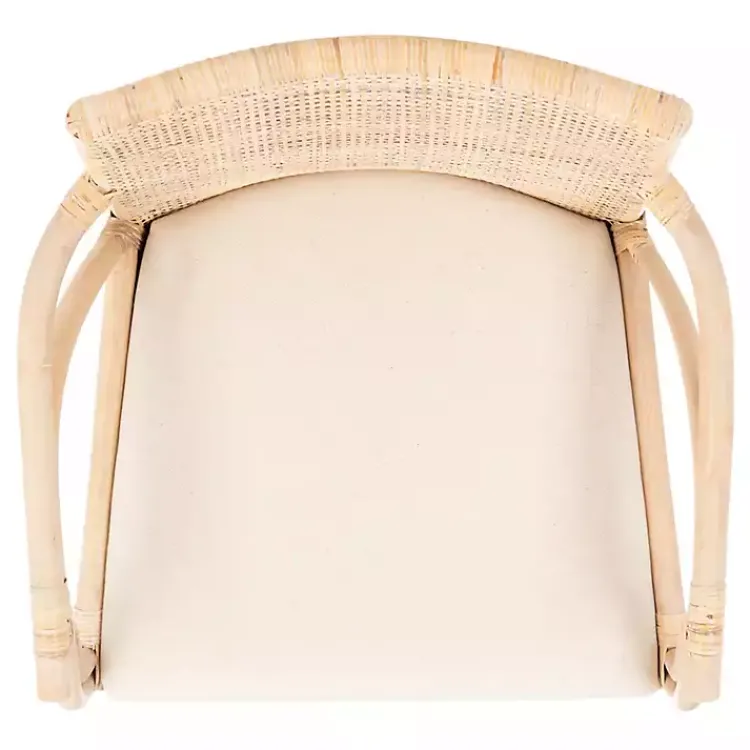 Accent Chairs-Kirklands Home Natural Rattan Gianna Accent Chair White