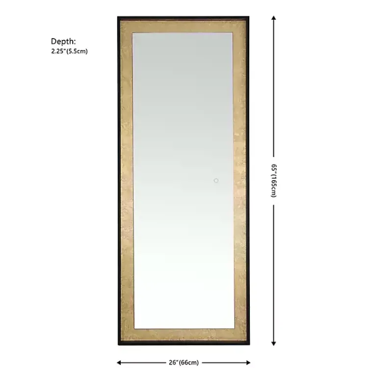 Full Length & Floor Mirrors-Kirklands Home Montauk LED Full Length Mirror Gold