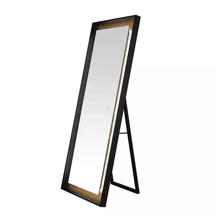 Full Length & Floor Mirrors-Kirklands Home Montauk LED Full Length Mirror Gold