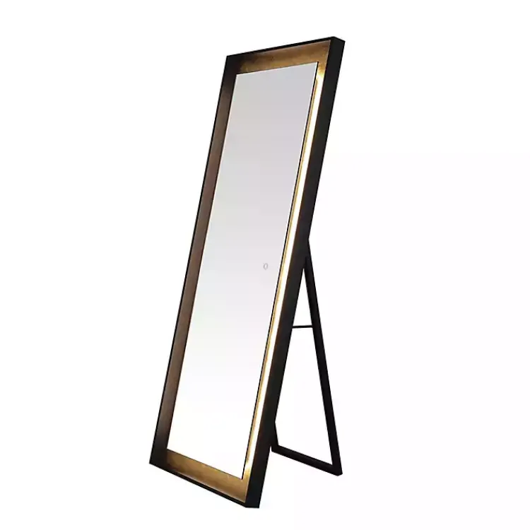 Full Length & Floor Mirrors-Kirklands Home Montauk LED Full Length Mirror Gold