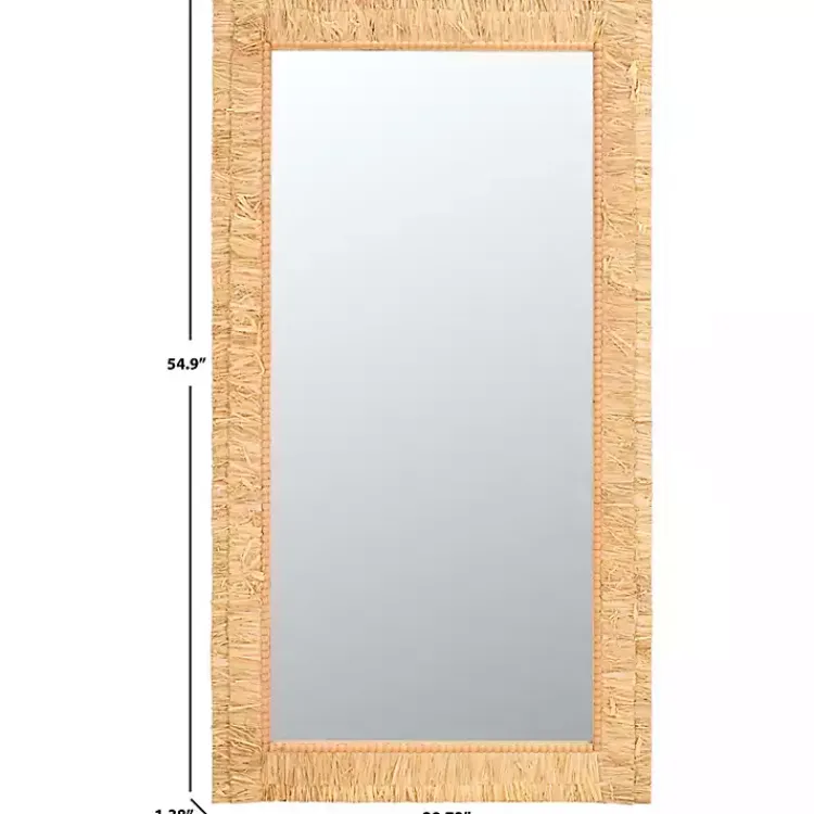 Decorative Mirrors-Kirklands Home Natural Textured Zoelle Wall Mirror Tan