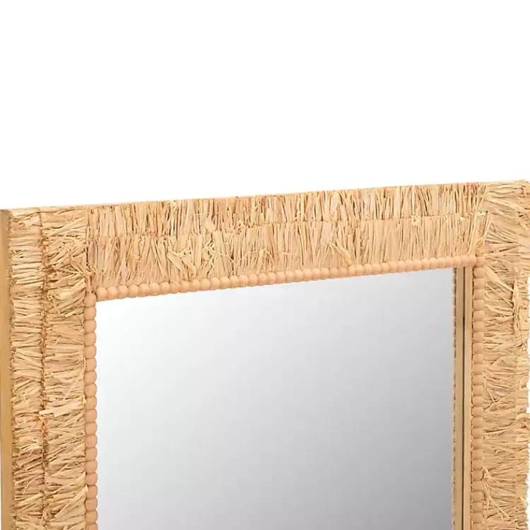 Decorative Mirrors-Kirklands Home Natural Textured Zoelle Wall Mirror Tan