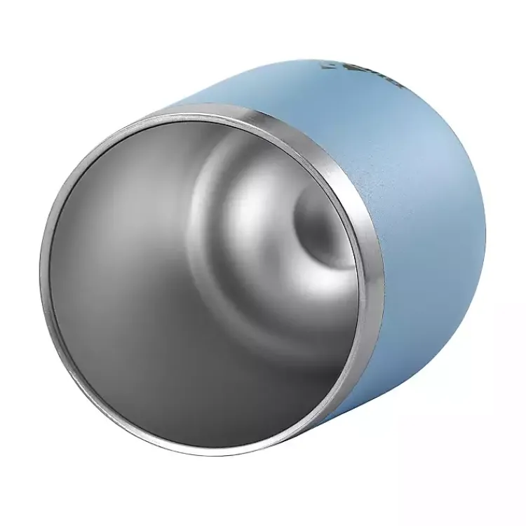 Glassware & Drinkware-Kirklands Home Light Stainless Steel Wine Tumbler Blue