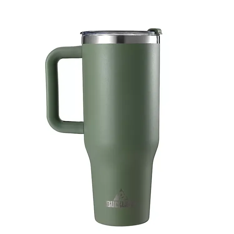 Glassware & Drinkware-Kirklands Home Sage 40 oz. Insulated Travel Tumbler Green
