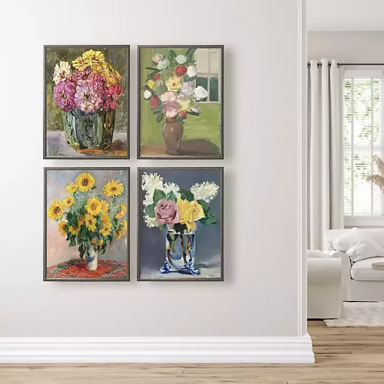 Framed Art-Kirklands Home Vintage Floral I Beaded Framed Art Print