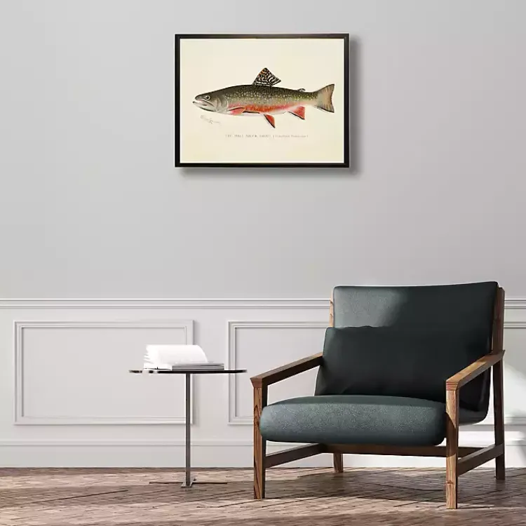 Framed Art-Kirklands Home Vintage Male Book Trout Framed Art Print