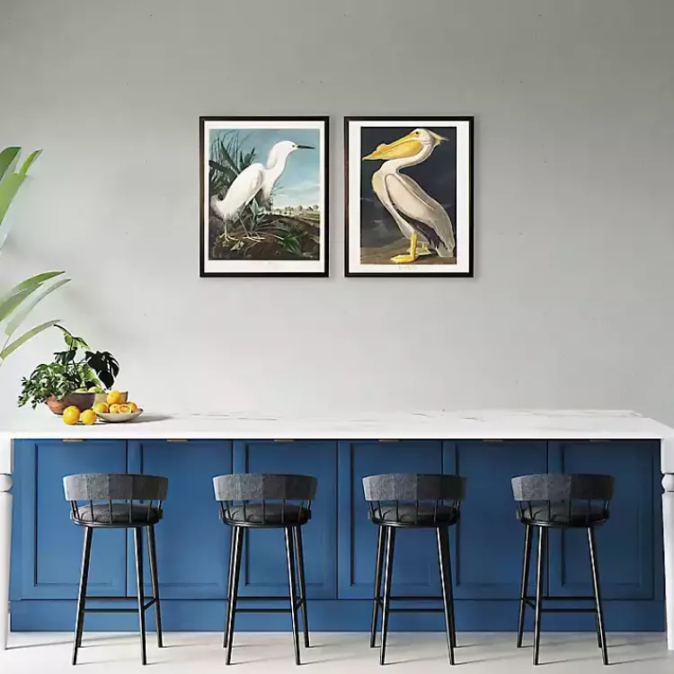 Framed Art-Kirklands Home Vintage White Egret Bookplate Framed Art Print