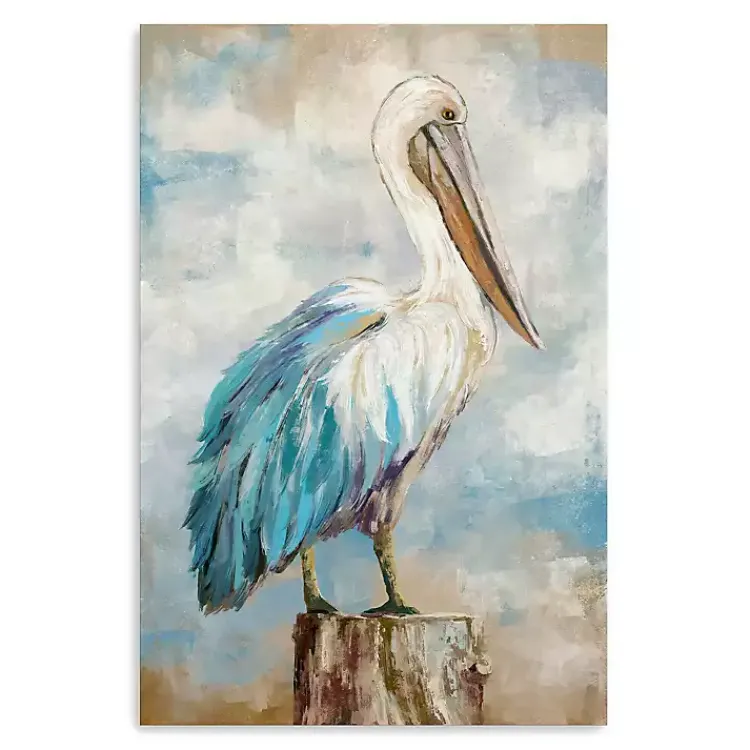 Canvas Art-Kirklands Home Pelican Perch Canvas Art Print, 24x36 in.