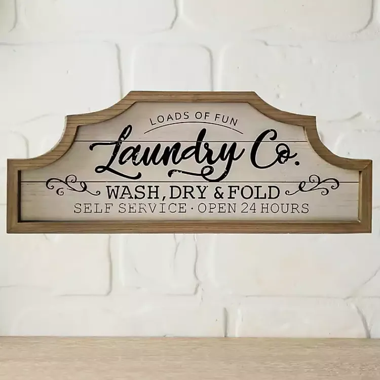Wall Quotes & Signs-Kirklands Home Scalloped Arch Top Laundry Room Framed Wall Sign