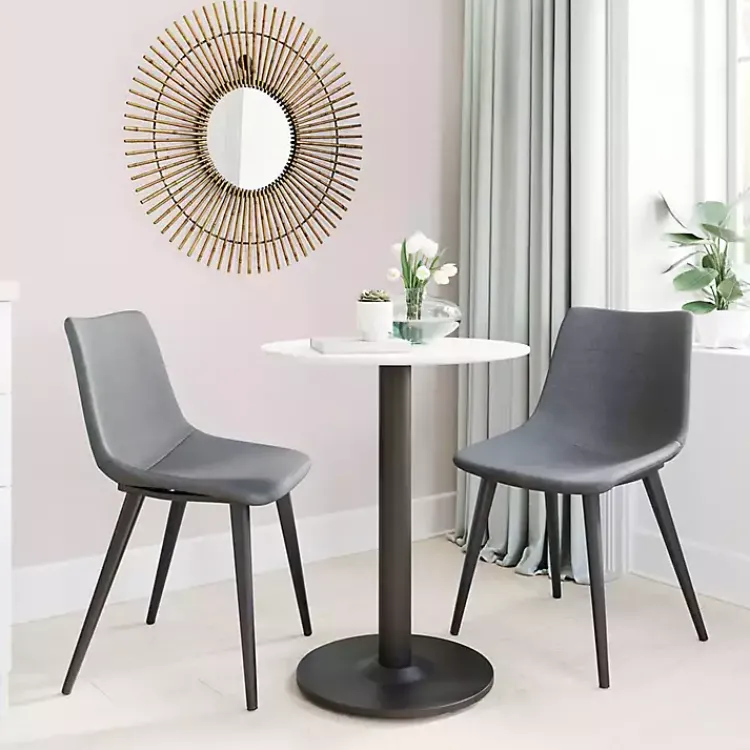 Dining Chairs-Kirklands Home Scooped Daniel Dining Chairs, Set of 2 Gray