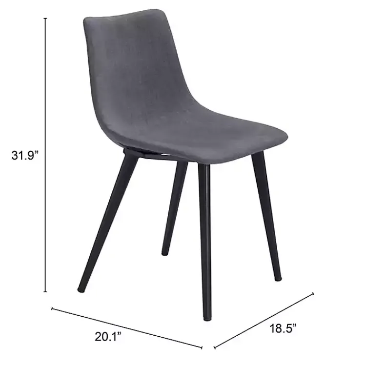 Dining Chairs-Kirklands Home Scooped Daniel Dining Chairs, Set of 2 Gray