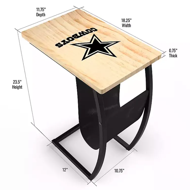 Accent & End Tables-Kirklands Home Dallas Cowboys Wood C-Table Tan