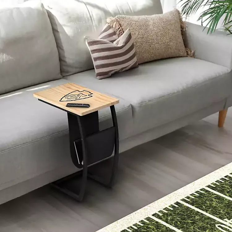 Accent & End Tables-Kirklands Home Kansas City Chiefs Wood C-Table Tan