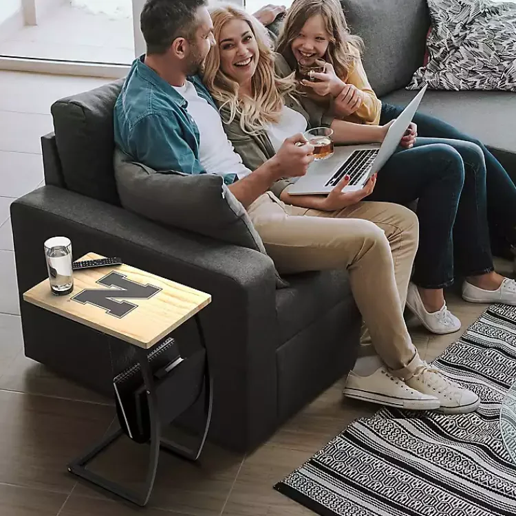 Accent & End Tables-Kirklands Home University of Nebraska Wood C-Table Tan