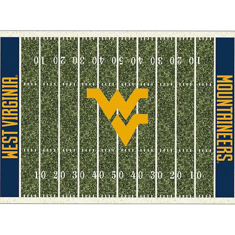 Area Rugs-Kirklands Home West Virginia University Homefield Area Rug, 6x8