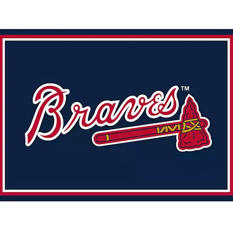 Area Rugs-Kirklands Home Atlanta Braves Spirit Rug, 3x4