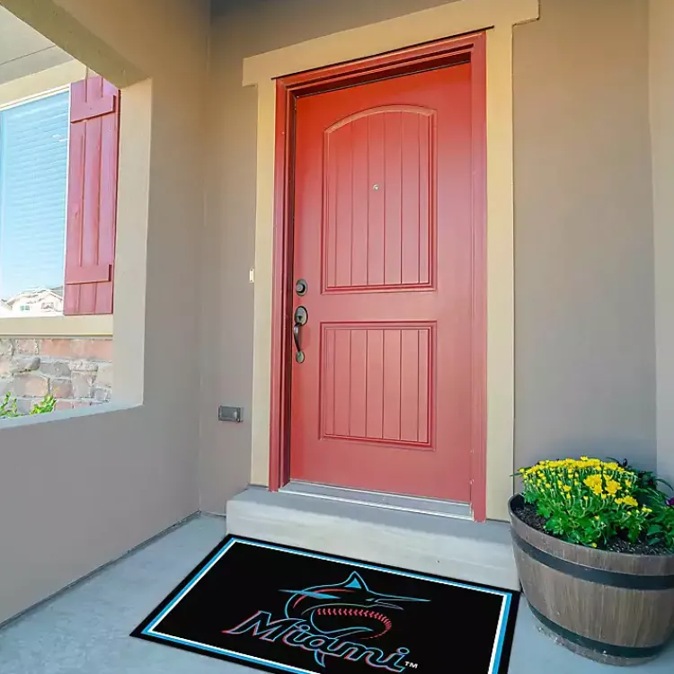 Area Rugs-Kirklands Home Florida Marlins Spirit Rug, 3x4 Black