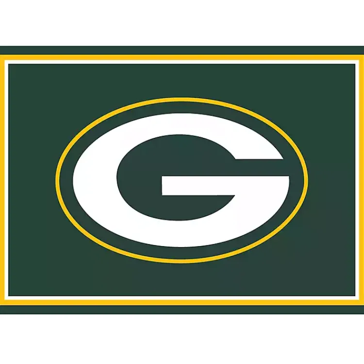 Area Rugs-Kirklands Home Bay Packers Area Rug, 3x4 Green