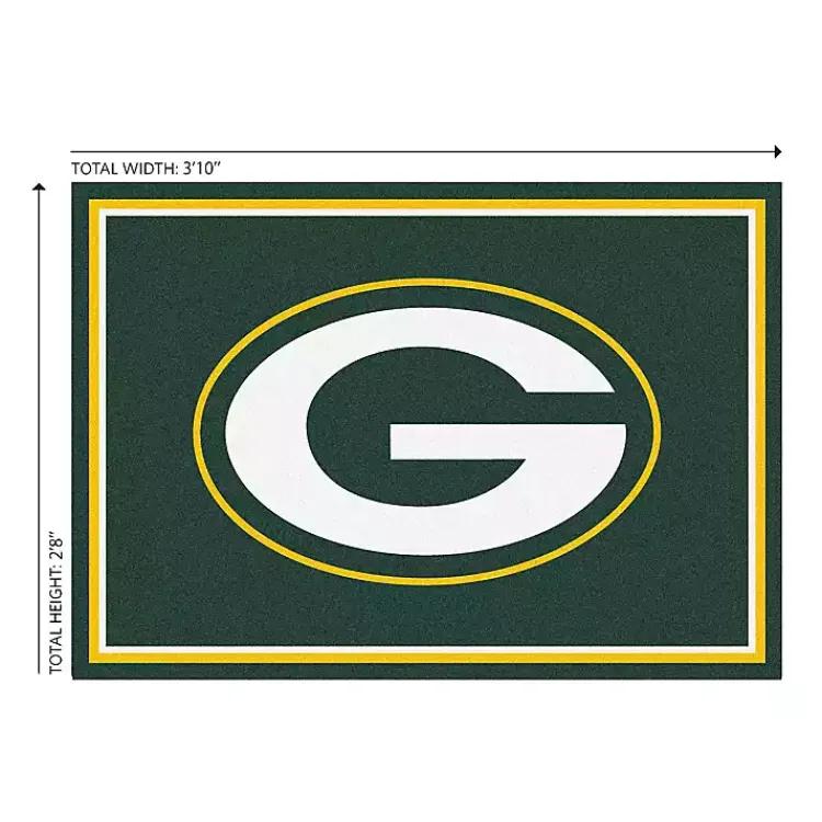 Area Rugs-Kirklands Home Bay Packers Area Rug, 3x4 Green