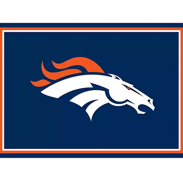 Area Rugs-Kirklands Home Denver Broncos Area Rug, 3x4 Blue