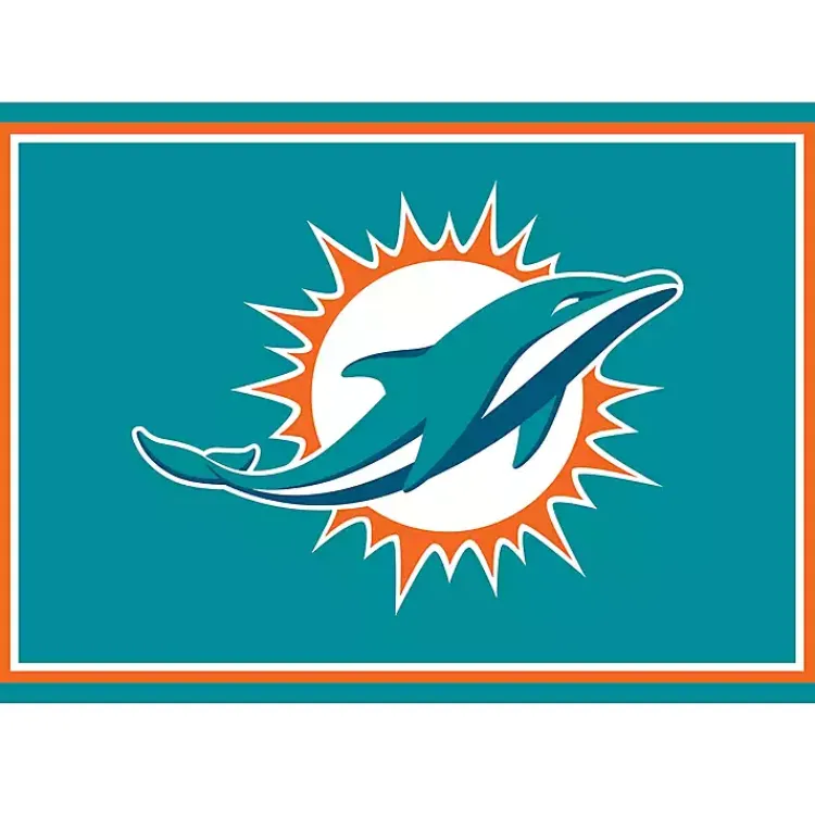 Area Rugs-Kirklands Home Miami Dolphins Area Rug, 3x4 Blue