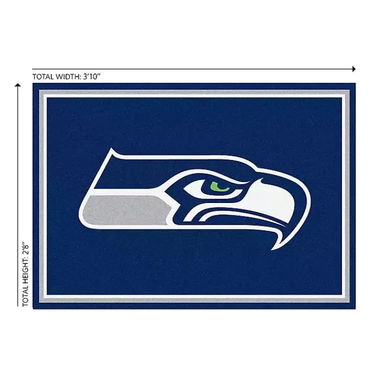 Area Rugs-Kirklands Home Seattle Seahawks Area Rug, 3x4 Blue