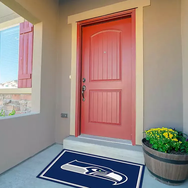 Area Rugs-Kirklands Home Seattle Seahawks Area Rug, 3x4 Blue