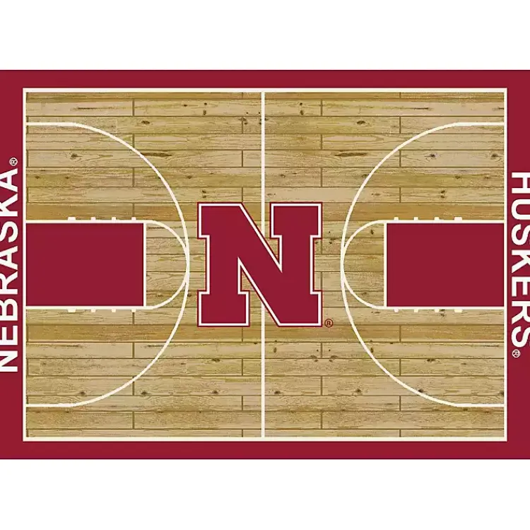 Area Rugs-Kirklands Home University of Nebraska Courtside Area Rug, 4x6