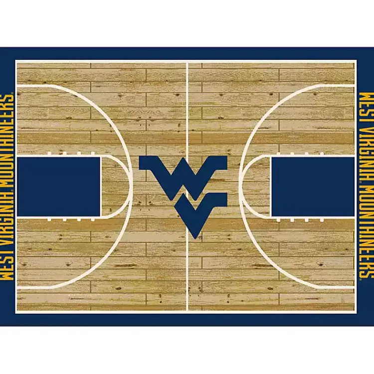 Area Rugs-Kirklands Home West Virginia University Courtside Area Rug, 4x6