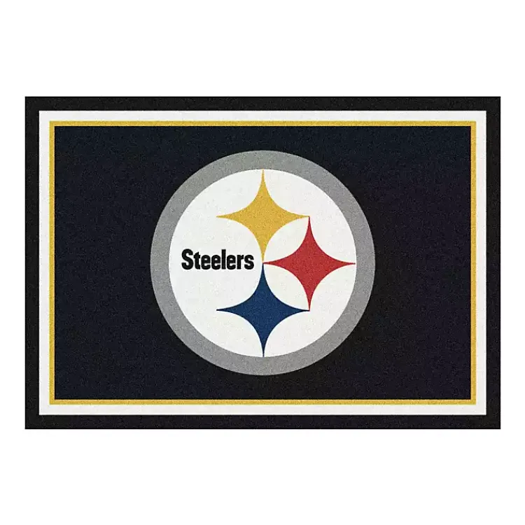 Area Rugs-Kirklands Home Pittsburgh Steelers Area Rug, 4x6 Black