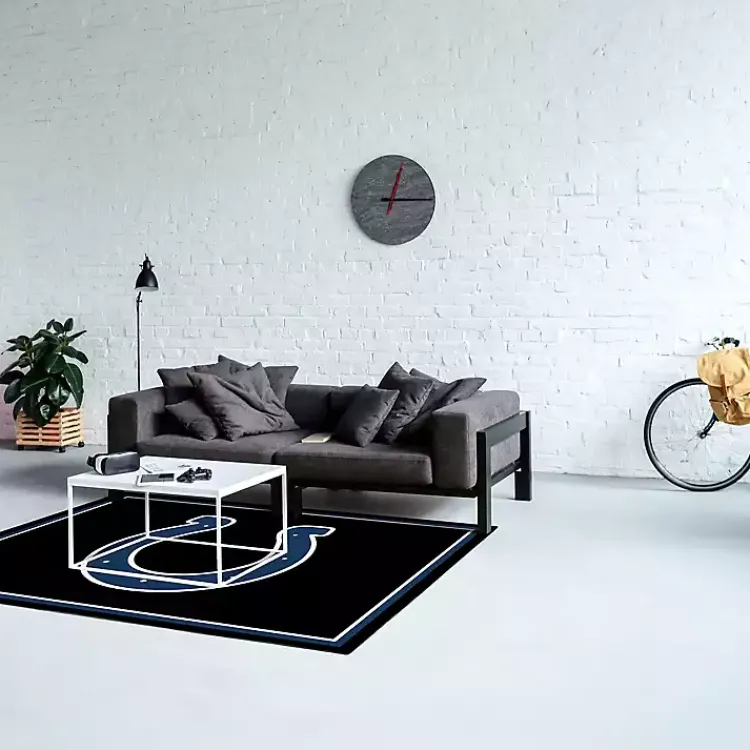 Area Rugs-Kirklands Home Indianapolis Colts Area Rug, 4x6 Black