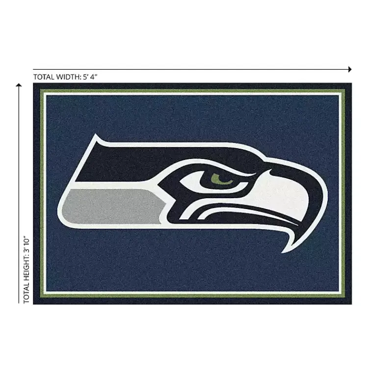 Area Rugs-Kirklands Home Seattle Seahawks Area Rug, 4x6 Blue